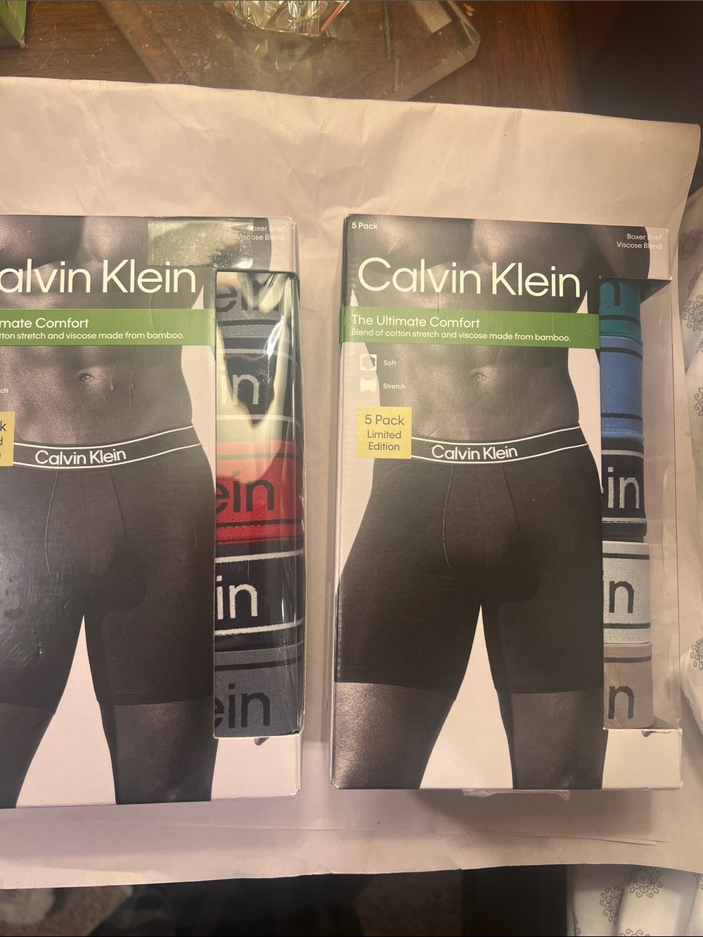 Calvin Klein Men's 5-Pack Boxer Briefs Size Small